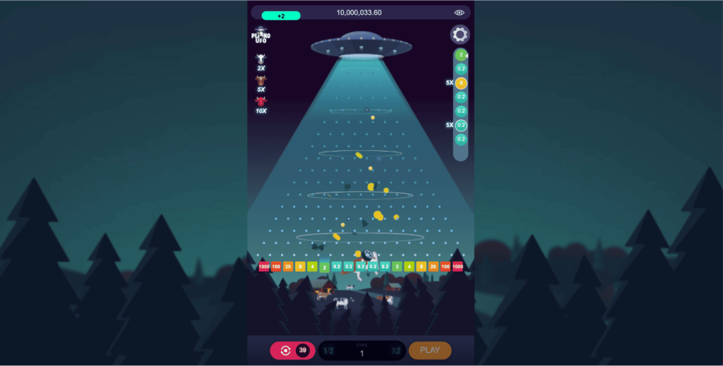 Jak hrát Plinko UFO