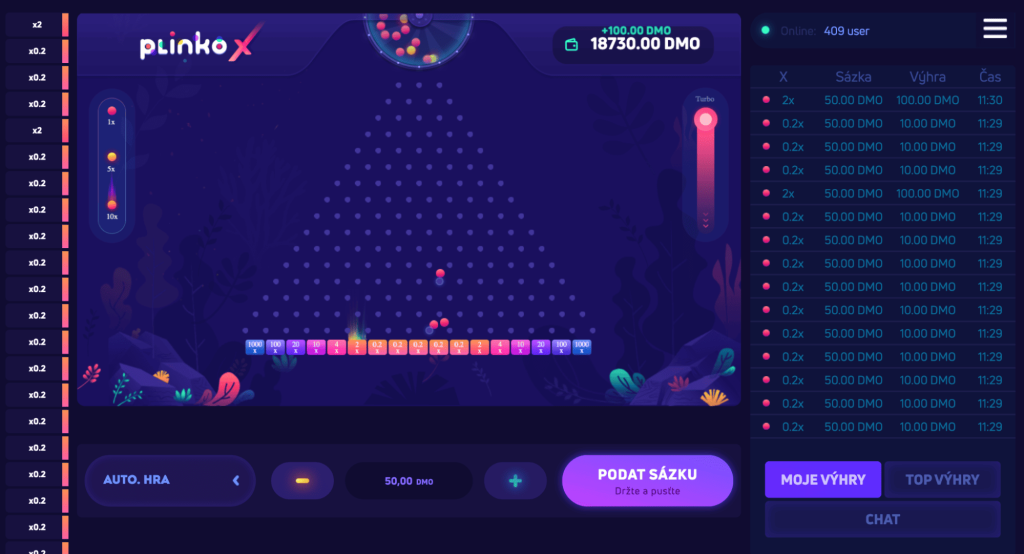 Hrát Plinko demo