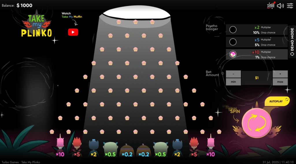 Jak hrát Take My Plinko