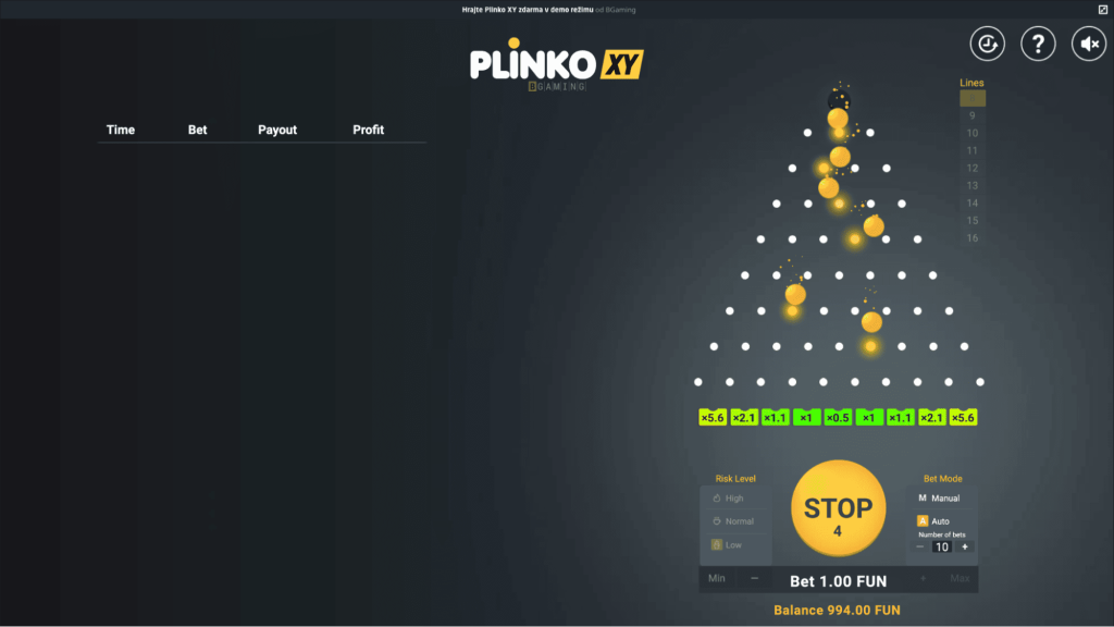 Jak hrát Plinko XY