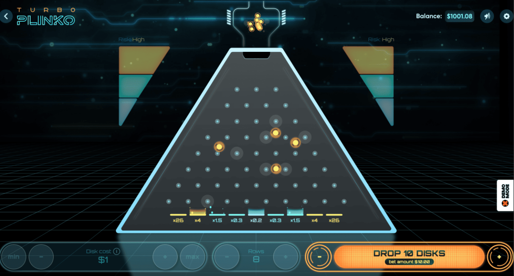 Jak hrát Turbo Plinko