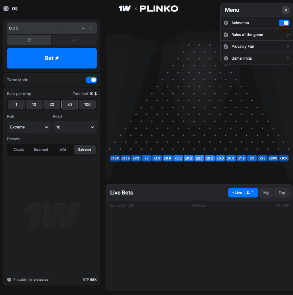 Plinko 1Win